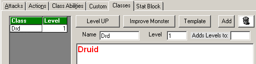 Classes frame
