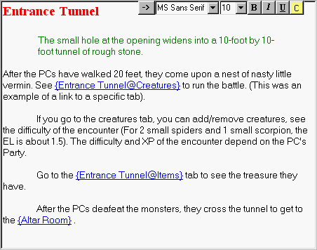 Description of Adventure