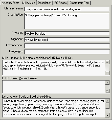 Other Monster Information