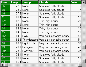 Hourly Weather